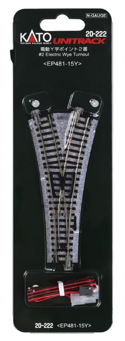 Kato 20-222 N Scale #2 Electric Wye Turnout