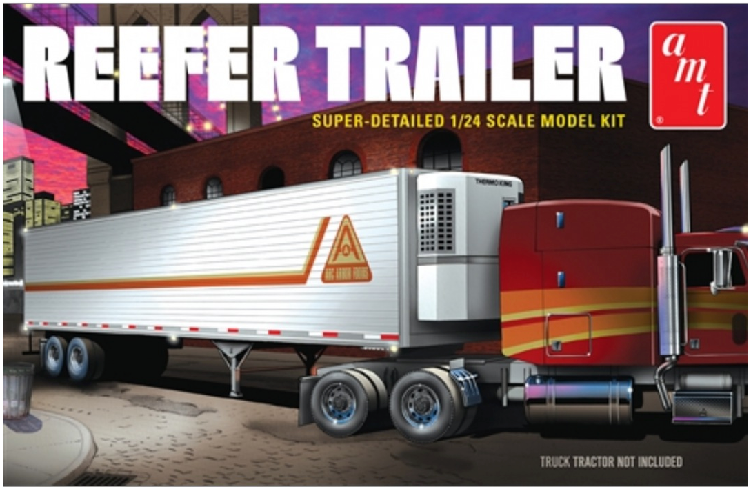 AMT/ERTL Reefer Semi Trailer plastic model truck vehicle Kit 1/24 scale.