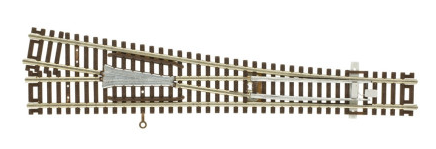 Model train track on a white background