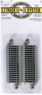 4 1/2"  Straight Nickel Silver Track