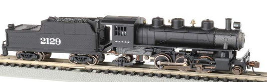 Bachmann 51555 Prairie 2-6-2 Steam Locomotive & Tender - ATSF #2129 N Scale