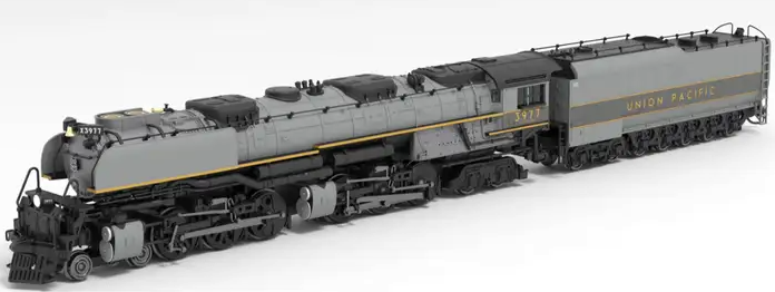 Model train set on a white background