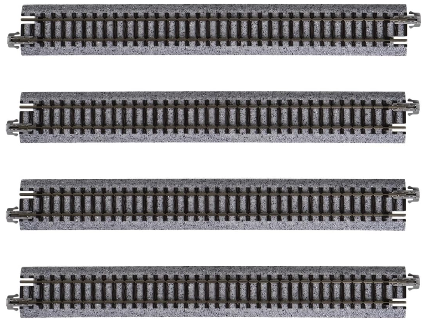4 straight pieces of Kato N scale track