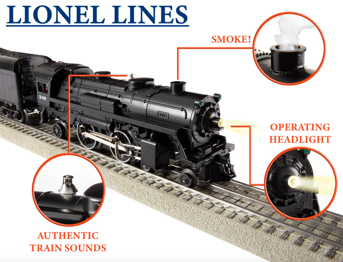 Lionel 2223060 O Scale Lionel Lines Mixed Freight LionChief Bluetooth 5.0 Set
