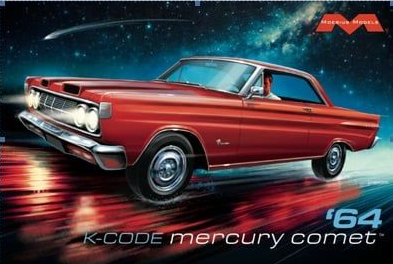 Red 1964 K-Code Mercury Comet on a dynamic background
