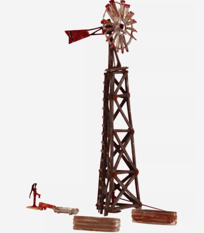 wooden windmill