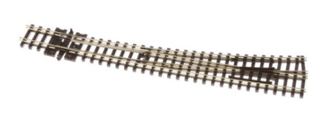 Model train track on a white background