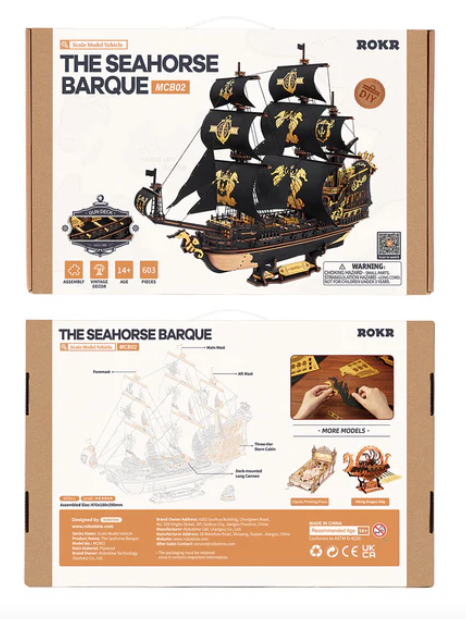 Sailing ship man of war packaging