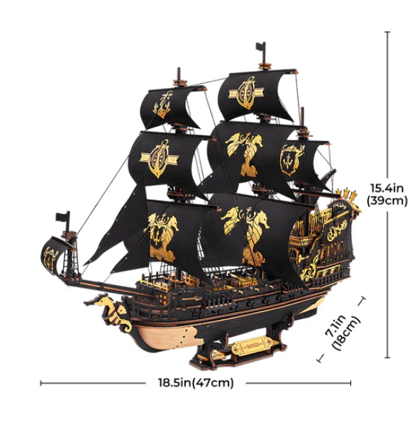 Sailing ship man of war dimensions