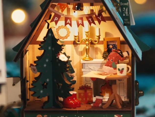 Christmas house with LED