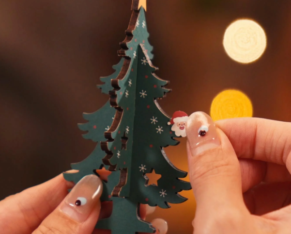 Christmas tree with santa