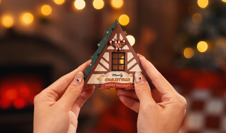 Christmas house with LED