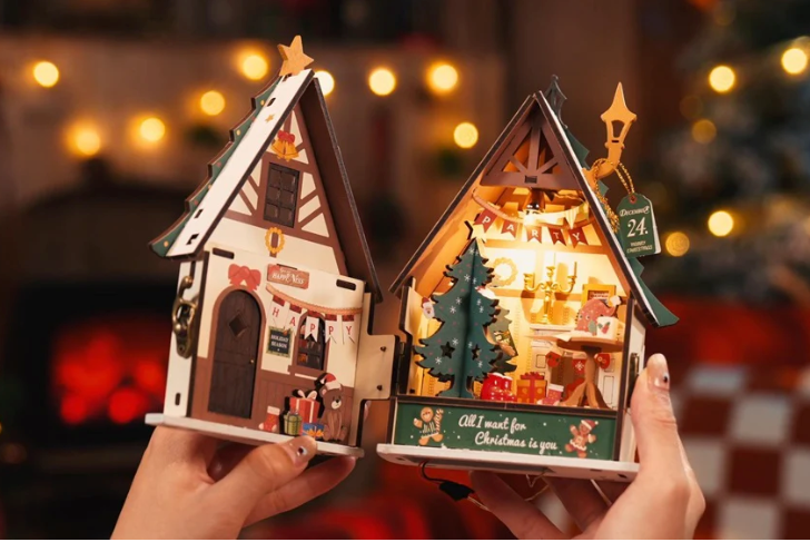 Christmas house with LED