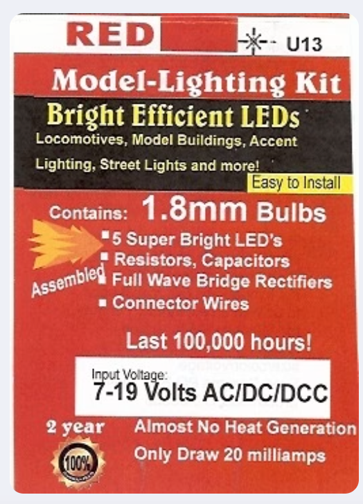 Small Bright Red LED Item number U13 Pkg:
