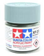 Tamiya Color acrylic paint can with blue cap and label