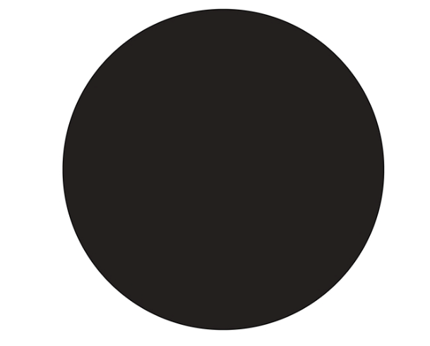 Solid black circle on a white background