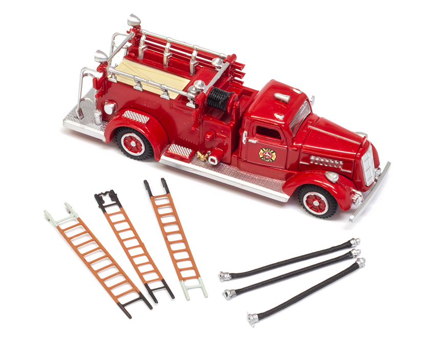 Fire truck and ladders