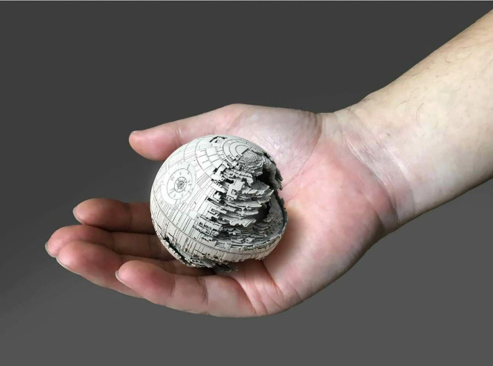 death star in a hand
