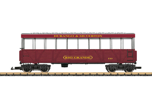 LGB 30261 G Scale D&S RR "Rio Grande" Open-Air Observation Car