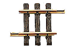 A set of LGB 10070 straight track pieces for model trains, primarily in a darker color, likely to match various model train set decors.