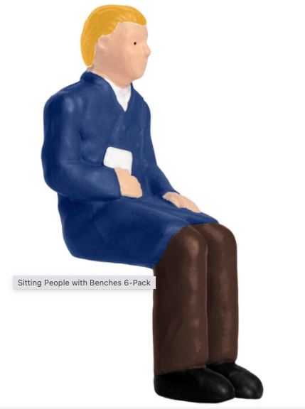 Lionel 1930190 Sitting People with Benches close up