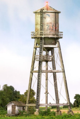 water tower with graphics