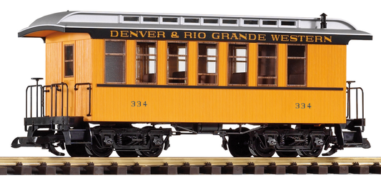 PIKO 38600 D&RGW WOOD COACH #334 (G-SCALE)