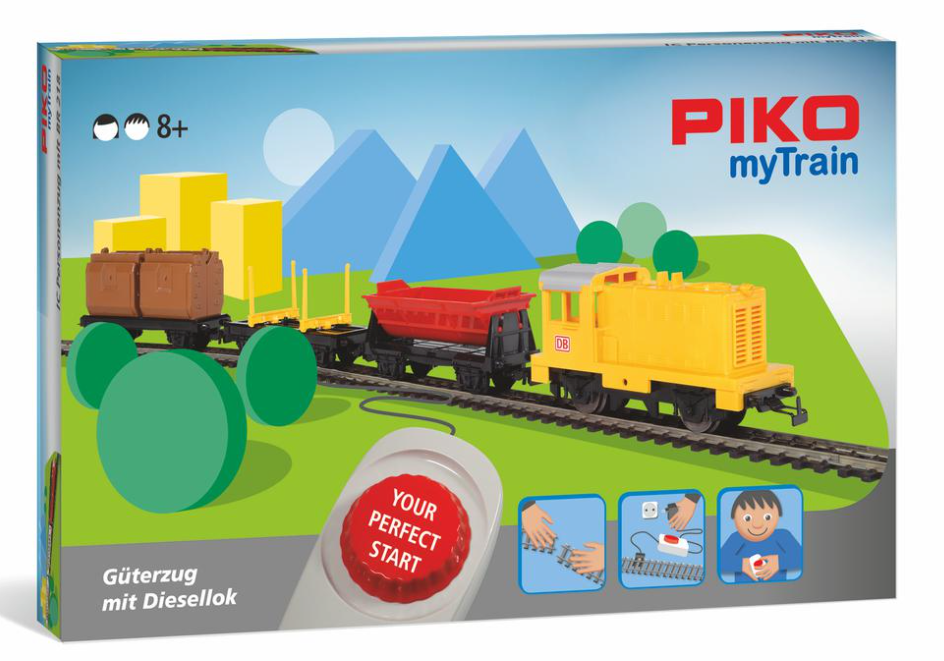 Piko 57090 MyTrain Freight Train Starter Set with Diesel Locomotive