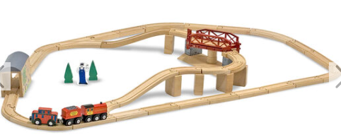 Melissa & Doug swivel bridge train set