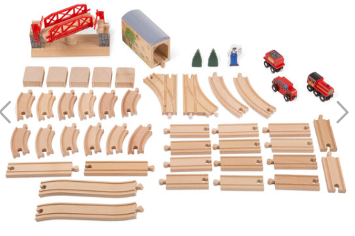 Melissa & Doug swivel bridge train set