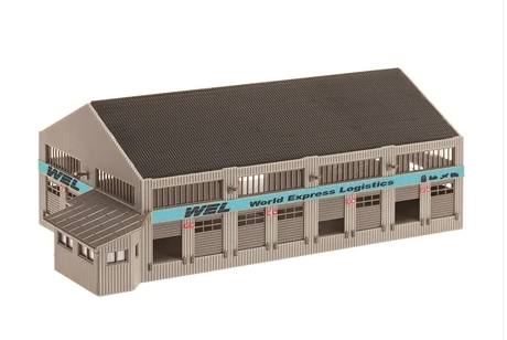 MODEL POWER #2621 N Scale WORLD EXPRESS LOGISTICS CENTER - BUILT-UP