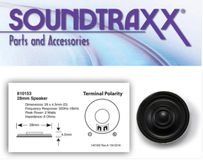 Soundtraxx 28mm (1") Round Speaker