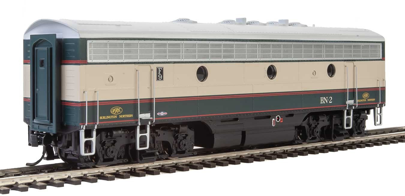 WalthersMainline EMD F7 A-B Set - ESU Sound and DCC -- Burlington Northern #1, 2 (Executive Scheme; Cream, Grinstein Green)