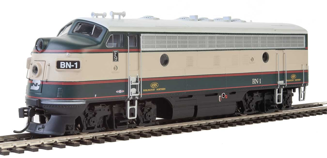 Walthers EMD F7 A - ESU Sound and DCC -- Burlington Northern #1 (Executive Scheme; cream, Grinstein Green)
