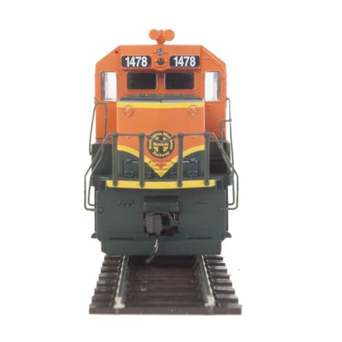 WalthersTrainline (HO) Part # 931-2500 EMD GP15-1 - Standard DC -- Burlington Northern & Santa Fe (green, orange, yellow)