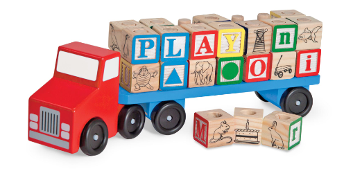 Melissa and Doug Alphabet Blocks Wooden Truck  5175