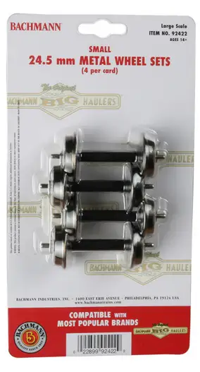 Bachmann small metal wheel sets packaging on a white background