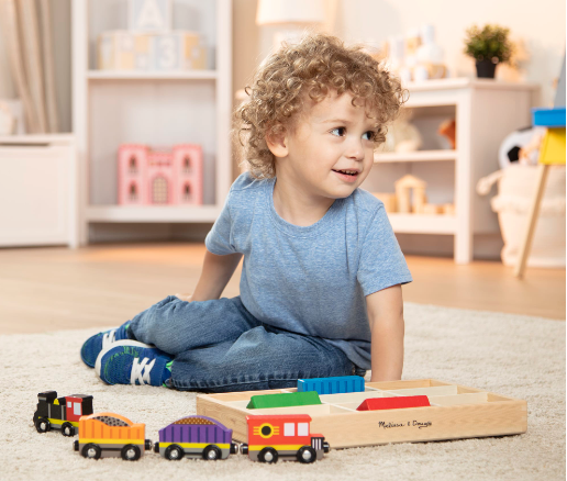 Melissa and Doug Wooden Train Cars 5186