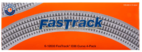 FasTrack O36 Curved Track 4-Pack