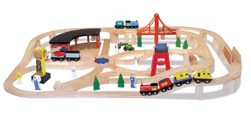 Melissa and Doug Wooden Railway Set 701