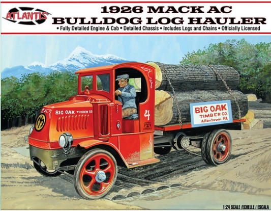 ATLANTIS MODELS 1926 MACK AC Bulldog Logging Truck 1/24 MADE IN THE USA