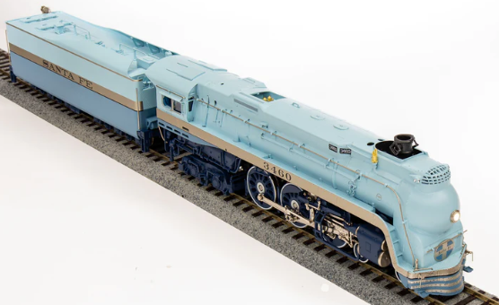 Broadway Limited imports 7352 ATSF BLUE GOOSE, #3460, EARLY 1939 APPEARANCE, PARAGON4 SOUND/DC/DCC, SMOKE, HO