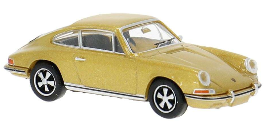 A gold glitter model car resembling a classic Porsche, shown from a three-quarters front angle against a plain white background.