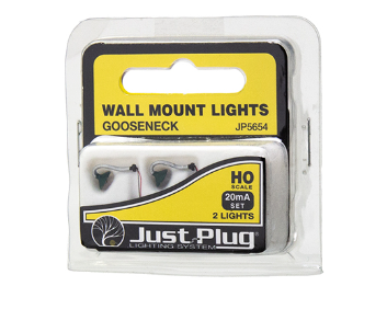 Woodland Scenics JP5654 Gooseneck Wall Mount Lights - HO Scale