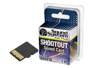 Sound System Shootout Sound Card 1 PCI express USB 3.0 sound card with its retail blister packaging, shown on a white background.