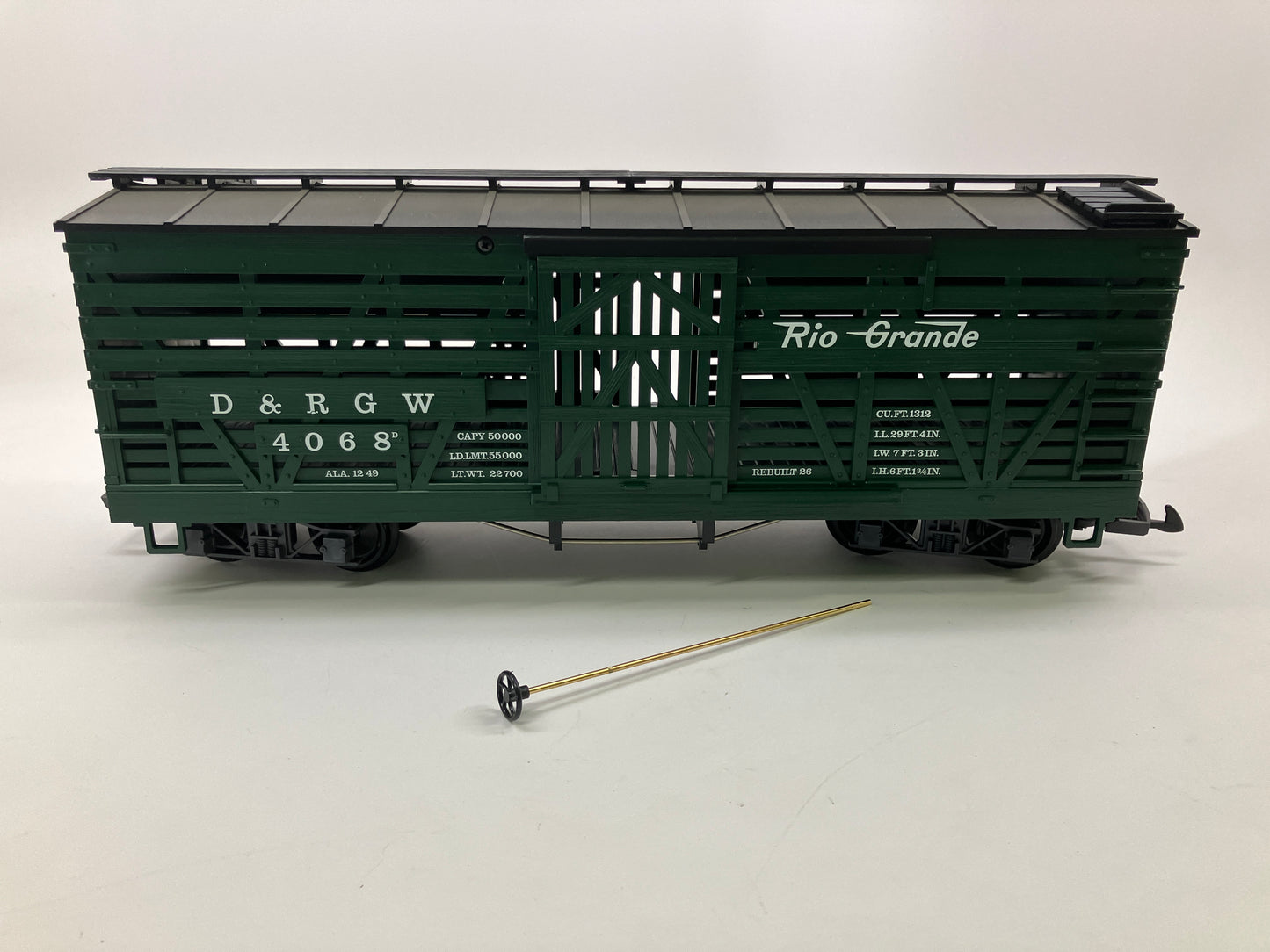 LGB 40680 G Scale Denver & Rio Grande Western Cattle/Stock Car #40680