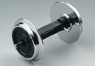 Metallic wheels with chrome finish on a white background