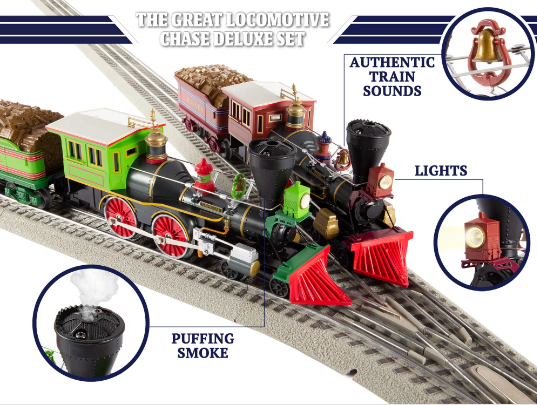 Lionel 2223070 Great Locomotive Chase Deluxe LionChief Bluetooth 5.0 Set