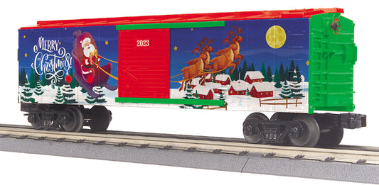 Railking by MTH 30-71154 2023 Christmas (Santa) Box Car