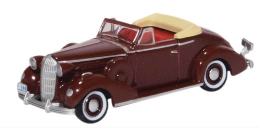Oxford Diecast HO 87BS36003 Buick Special Convertible Coupe 1936, Cardinal Maroon